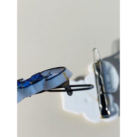 Vintage 80’s Smurf With Gift Box Plastic Hair Barrette Hair Pin Set of 2 - Picture 2 of 9